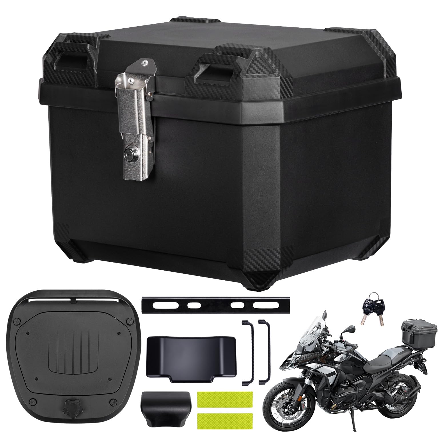 Amazon | KEMIMOTO バイクリアボックス 45L ABS樹脂製 ヘルメット収納